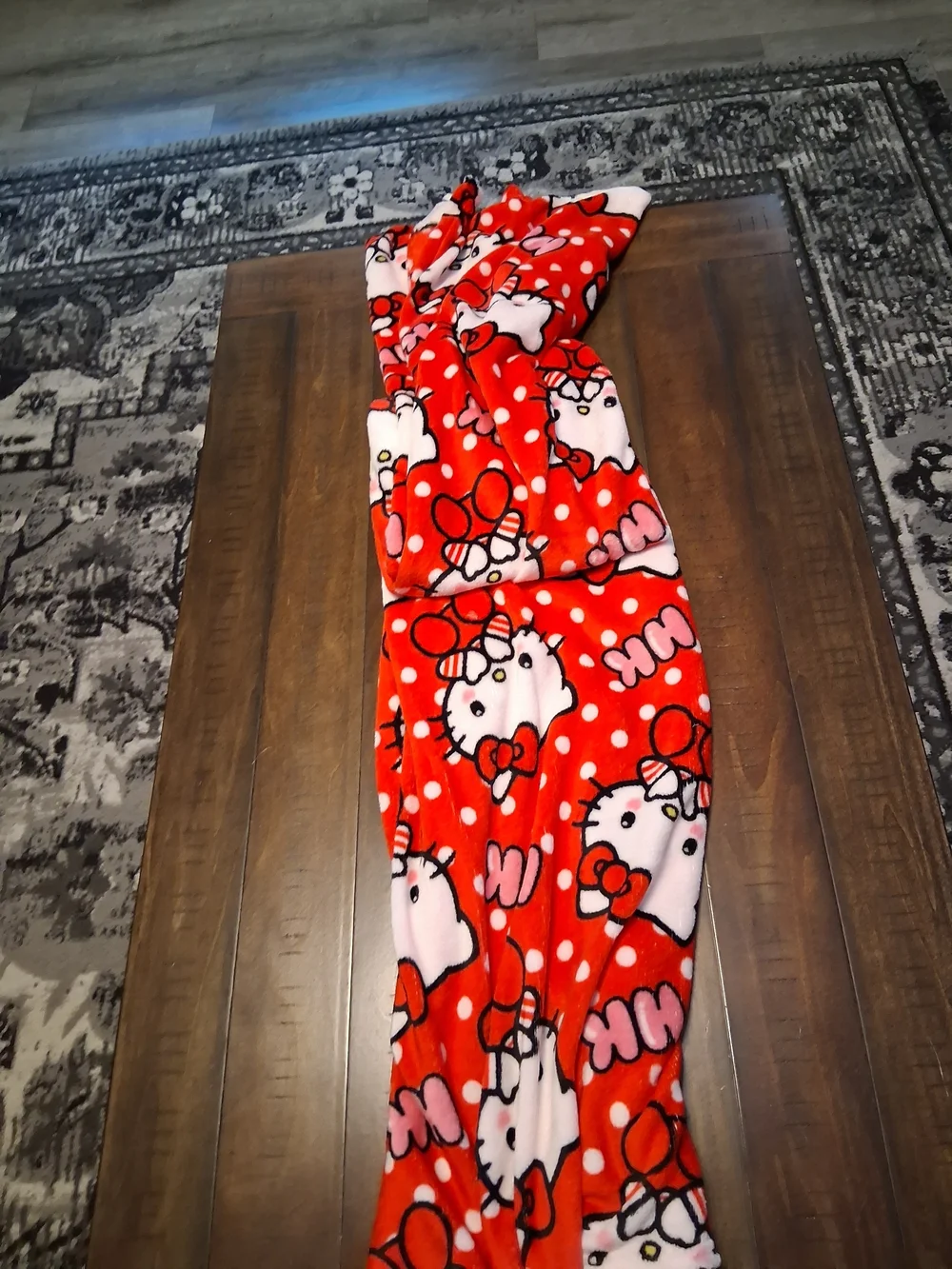 Hello Kitty Red Polka Dot Silk Touch Throw